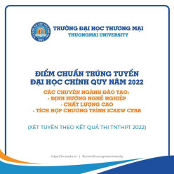 THÔNG BÁO ĐIỂM CHUẨN TRÚNG TUYỂN ĐẠI HỌC CHÍNH QUY NĂM 2022 CHƯƠNG TRÌNH ĐÀO TẠO CHẤT LƯỢNG CAO, CHƯƠNG TRÌNH ĐÀO TẠO TÍCH HỢP, CHƯƠNG TRÌNH ĐÀO TẠO ĐỊNH HƯỚNG NGHỀ NGHIỆP