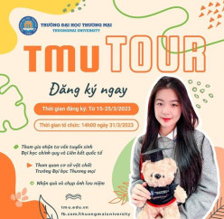 Quaoo! Cuối cùng tour đáng mong ước nhất tại TMU đã chính thức khởi động rồi nè. Các bạn học sinh hãy nhanh tay đăng ký tham gia "TMU Tour 2023" để được trải nghiệm một ngày làm sinh viên tại ngôi trường đẹp đẽ bậc nhất Hà thành nhé ^^