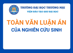 Luận án của nghiên cứu sinh Lại Quang Huy