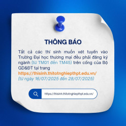 THÔNG BÁO VỀ VIỆC ĐĂNG KÝ XÉT TUYỂN ĐẠI HỌC CHÍNH QUY NĂM 2025