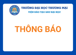 Thông báo đăng ký học trước một số học phần của chương trình đào tạo trình độ Thạc sĩ đợt 1 năm 2026